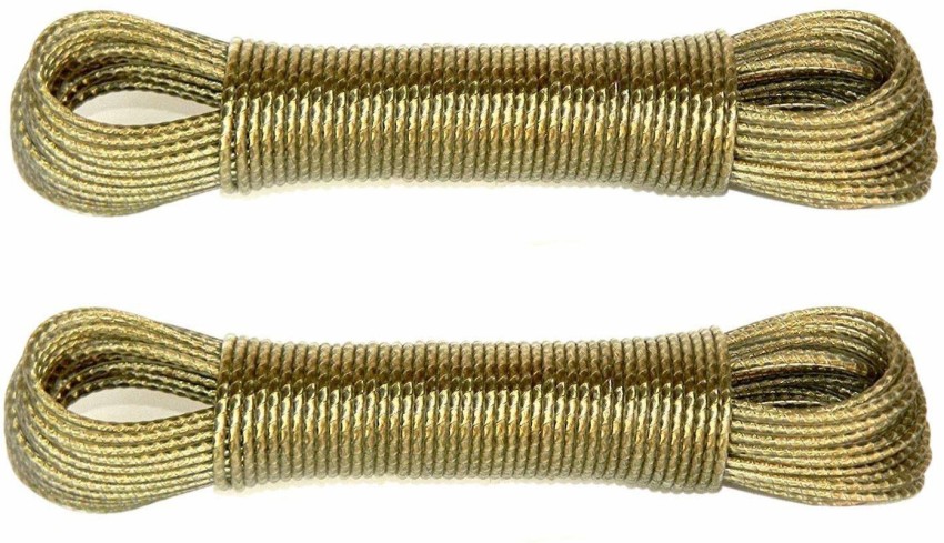 BadiWal Rope pack of 2 PVC Coated Metal Cloth Drying 20 Meter Wire