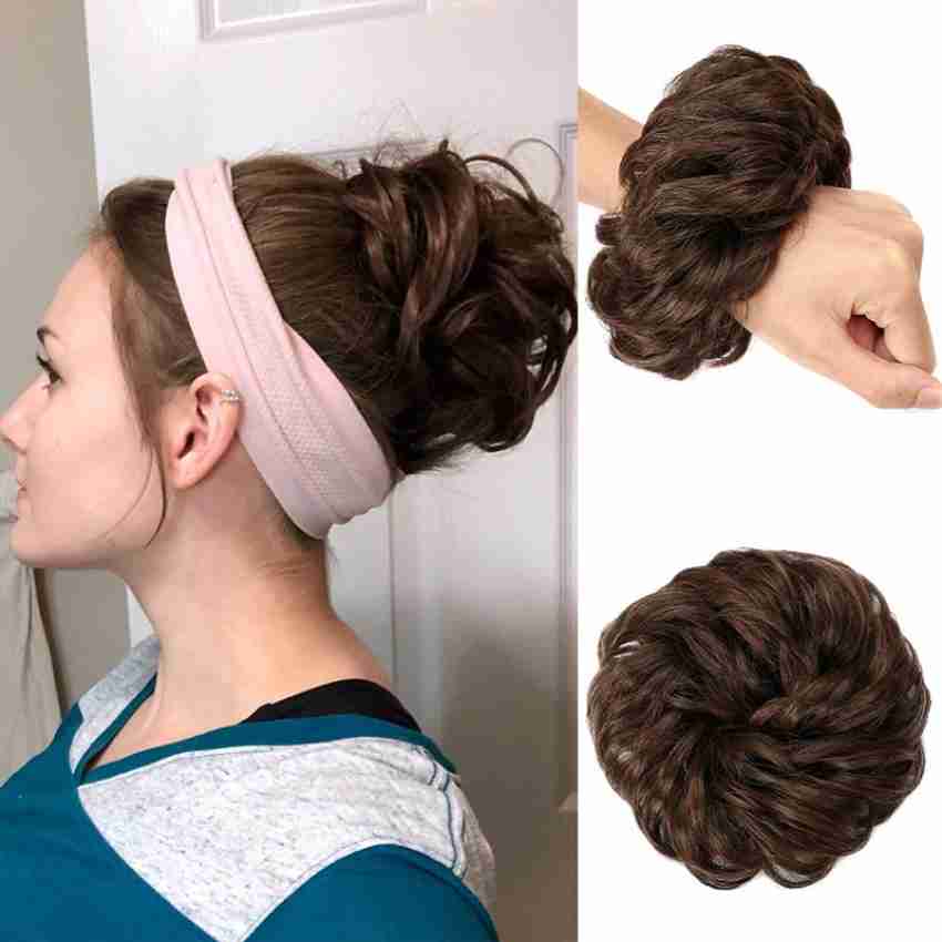 Blushia TOP Quality Elastic Light Brown Bun For Women And Girls 1