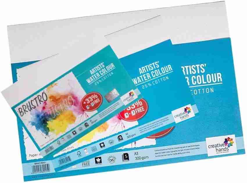 LRS Paper Acid free, 25 % cotton, Cold Pressed surface A4  300 gsm A4 paper - A4 paper