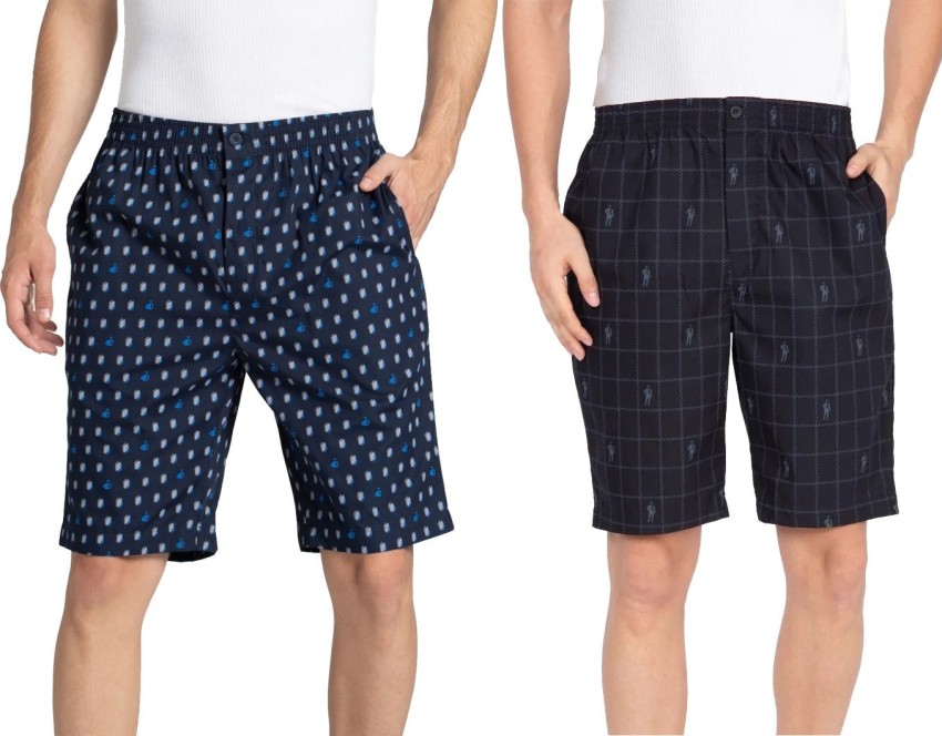 JOCKEY Printed Men Blue Bermuda Shorts - Buy JOCKEY Printed Men