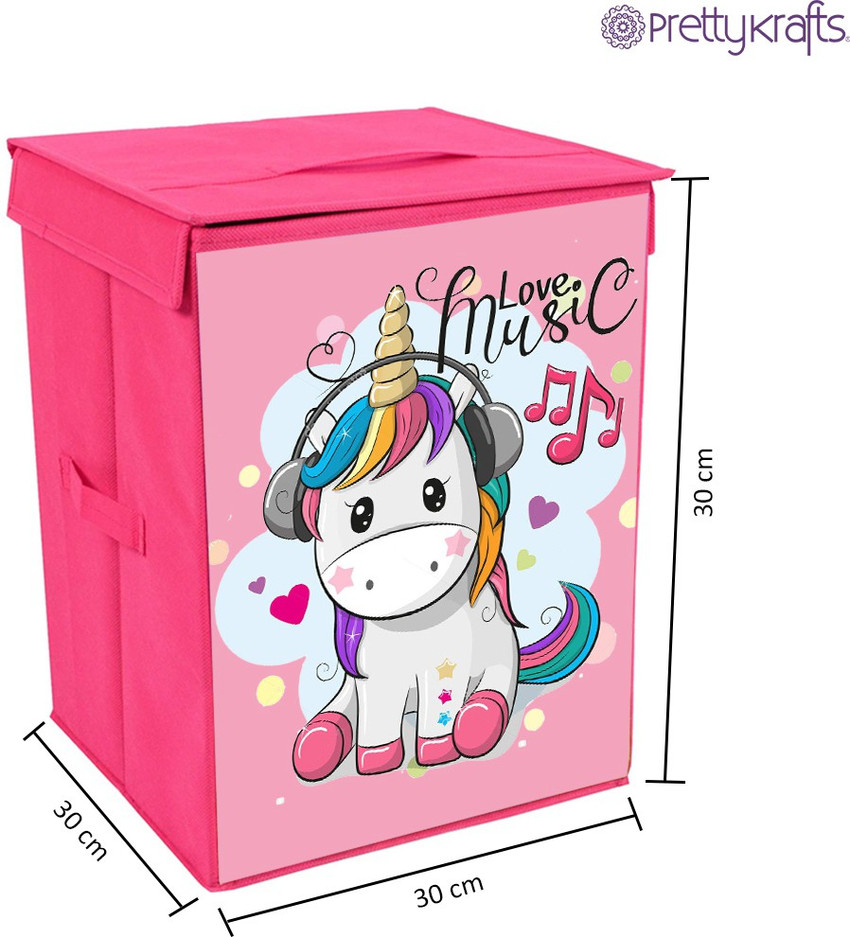 PrettyKrafts Toys Organizer Storage Box with Top Lid for Baby Boy s and Baby Girl s Pack of 1 Unicorn Print Storage Box Price in India Buy PrettyKrafts Toys Organizer Storage Box with