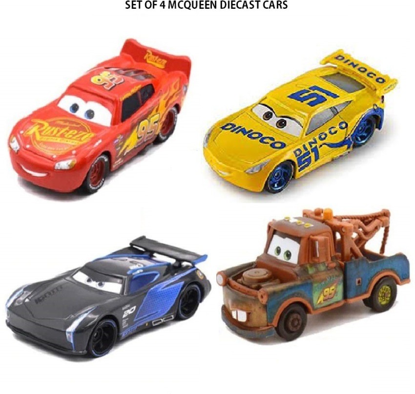 Cars Disney Pixar Cars 2 3 Toy Lightning McQueen Mater Sheriff Alloy Metal  Model Car 1