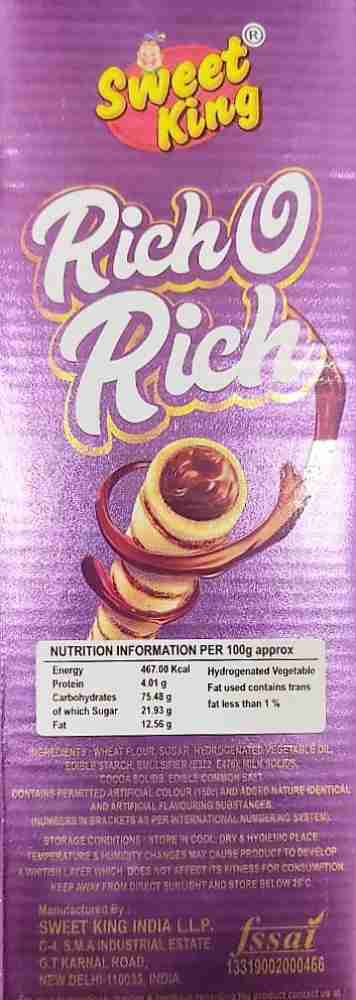 SWEET KING Rich O Rich Wafer Roll 18gm Chocolate Gift Pack, With