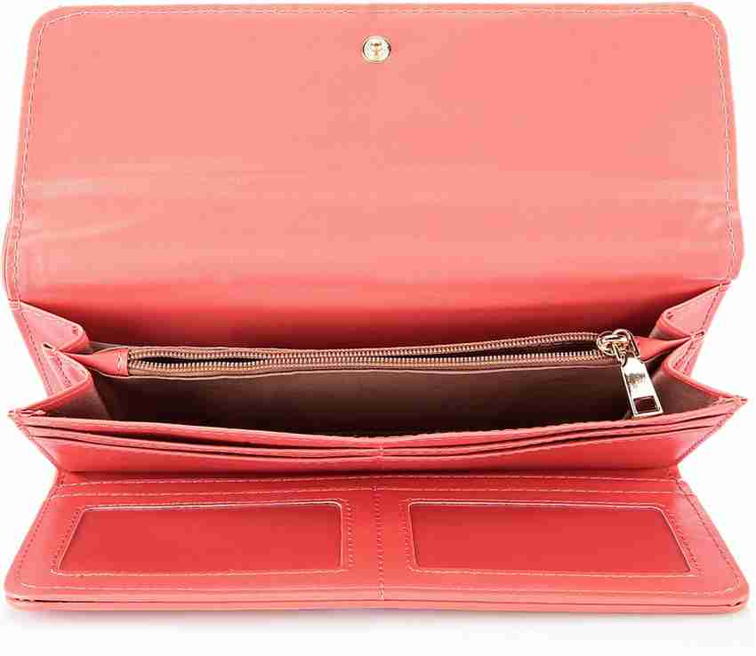 Caprese Women Pink Artificial Leather Wallet Pink Price in India