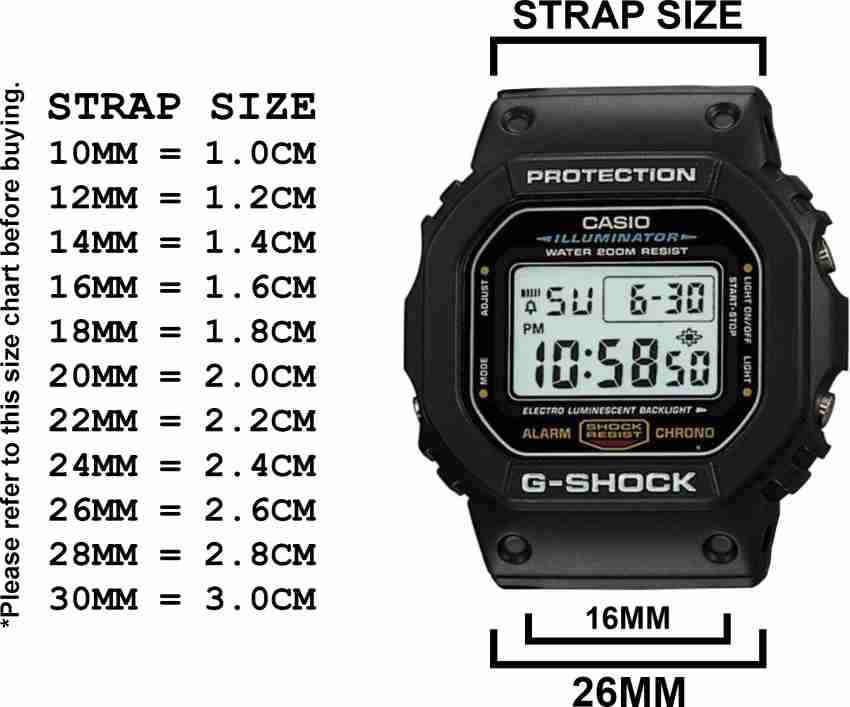 DBLACK [CDS5]CASIO Strap Band for Men's G-Shock DW-5300, DW-5600, DW-6200,  & ETC 16 mm Resin Watch Strap Price in India - Buy DBLACK [CDS5]CASIO Strap  Band for Men's G-Shock DW-5300, DW-5600, DW-6200