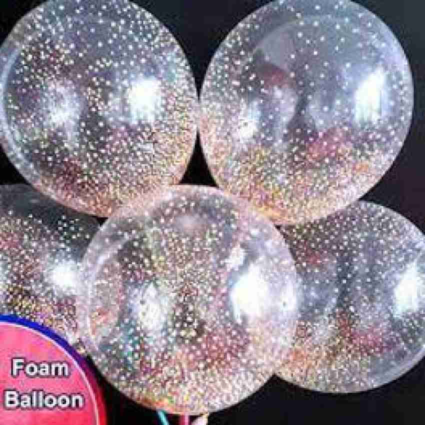 6 Ballons en latex confettis fluo 30 cm - Vegaooparty