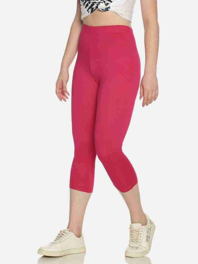 ALPHABET Womens Liva Strechable Gym Yoga Pants Women Pink Capri - Buy  ALPHABET Womens Liva Strechable Gym Yoga Pants Women Pink Capri Online at  Best Prices in India