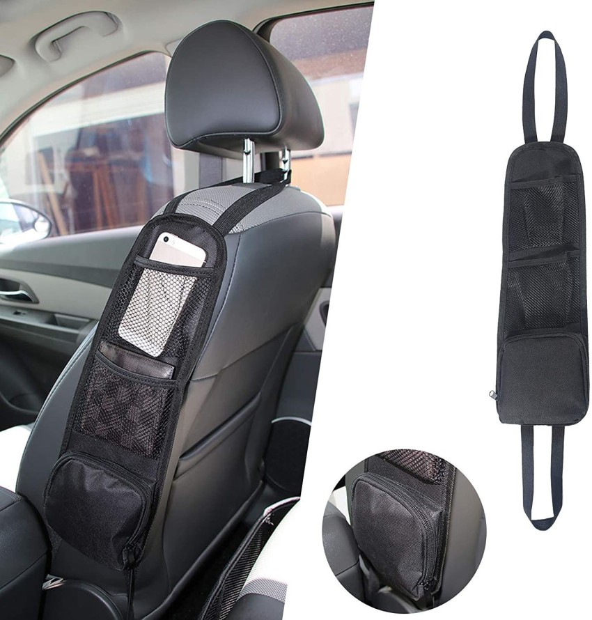 Fabfashion Car Organisers, Car Seat Side Storage Bag with 3 Pockets, Front  Seat Mesh Hanging Bag for Auto Small Items, Durable Drink Holder Storage  Pockets Fit for All Vehicles Car Multi Pocket