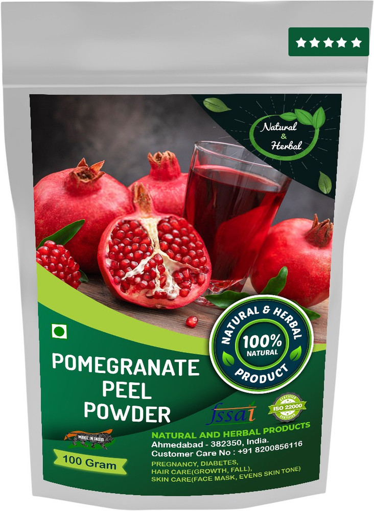 NATURAL AND HERBAL PRODUCTS Pomegranate Peel Powder Punica Granatum Anar For Skin Care Face Mask Hair Growth and Juice 100 Gm Price in India Buy NATURAL AND HERBAL PRODUCTS Pomegranate Peel Powder Pun...