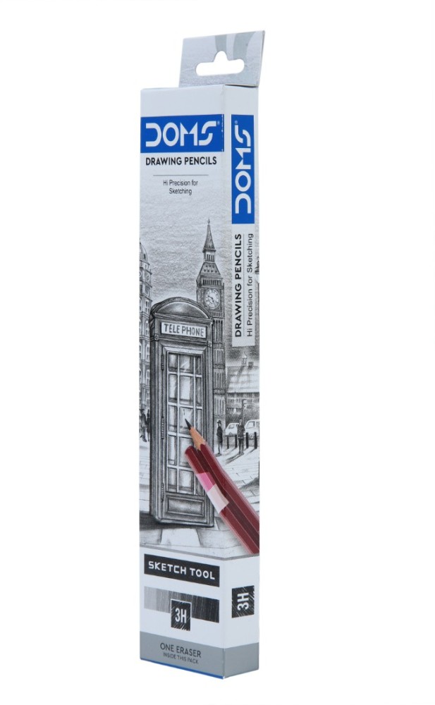 DOMS DRAWING PENCIL SET OF 6 WITH ERASER Pencil 