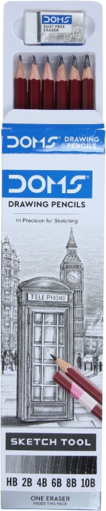 DOMS Drawing & Sketching 2H Pencil Price in India - Buy DOMS Drawing &  Sketching 2H Pencil online at