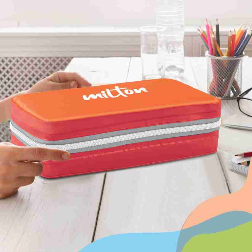  MILTON Executive Insulated Lunch Box, Orange, 3 Containers,  280ml Each: Home & Kitchen