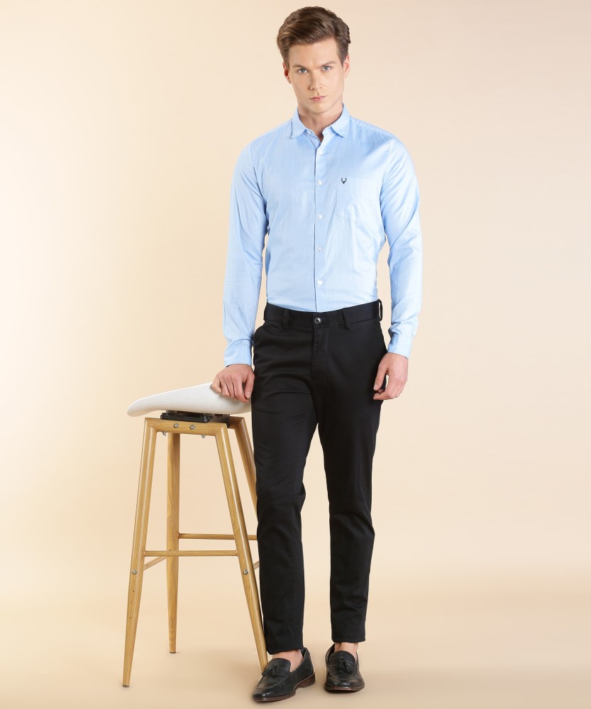 Allen Solly Men Solid Formal Light Blue Shirt