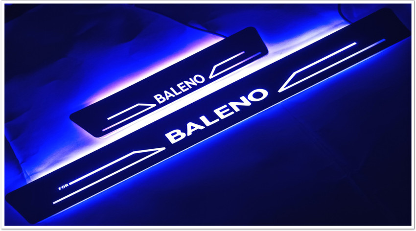 JGJ BALENO ILLUMINATED DOOR SILL PLATES BLACK BEAUTY WITH BLUE LIGHT Door Sill Plate Price in India Buy JGJ BALENO ILLUMINATED DOOR SILL PLATES BLACK BEAUTY WITH