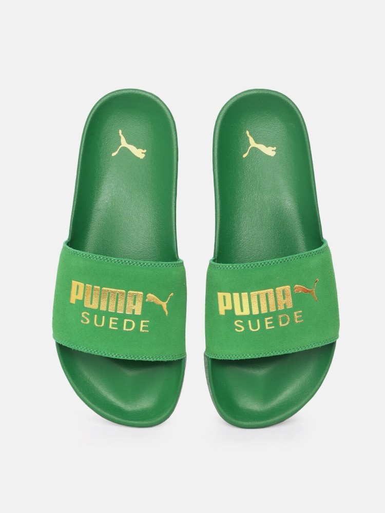 Green hotsell puma slides