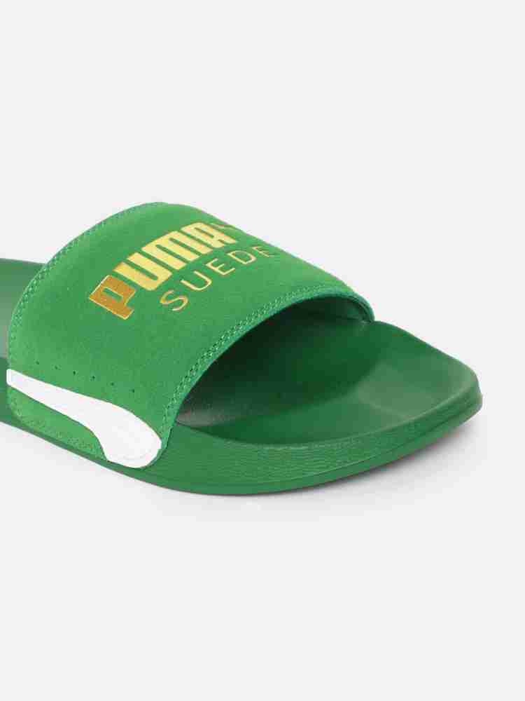 Green hotsell puma slides