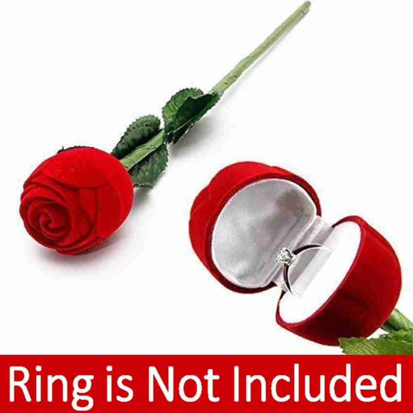 Rose shaped clearance ring box