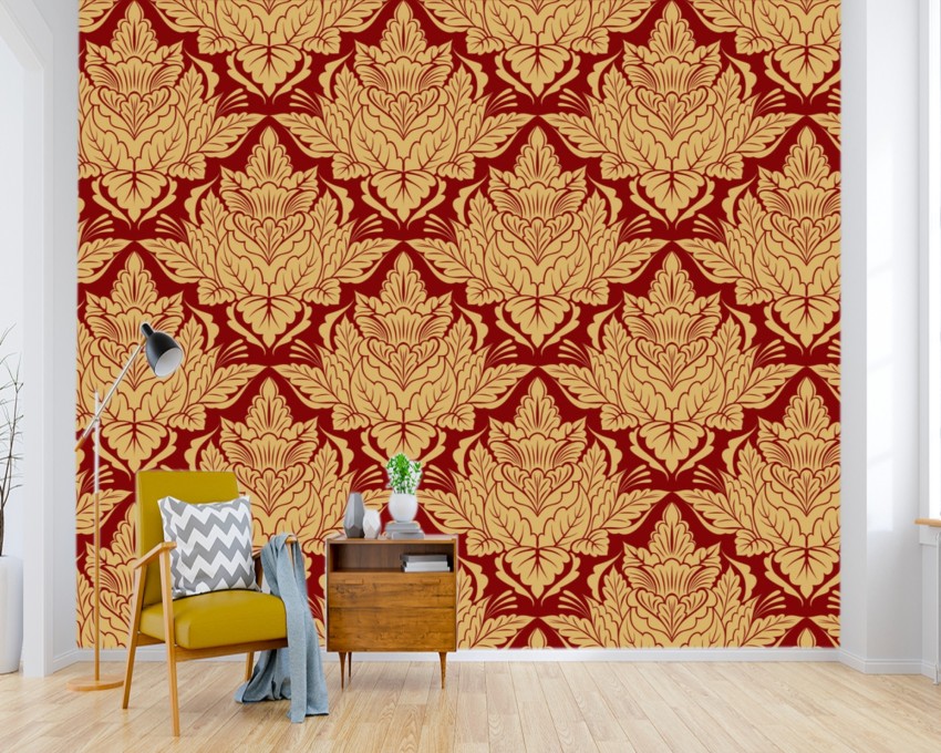 red and yellow wallpaper designs