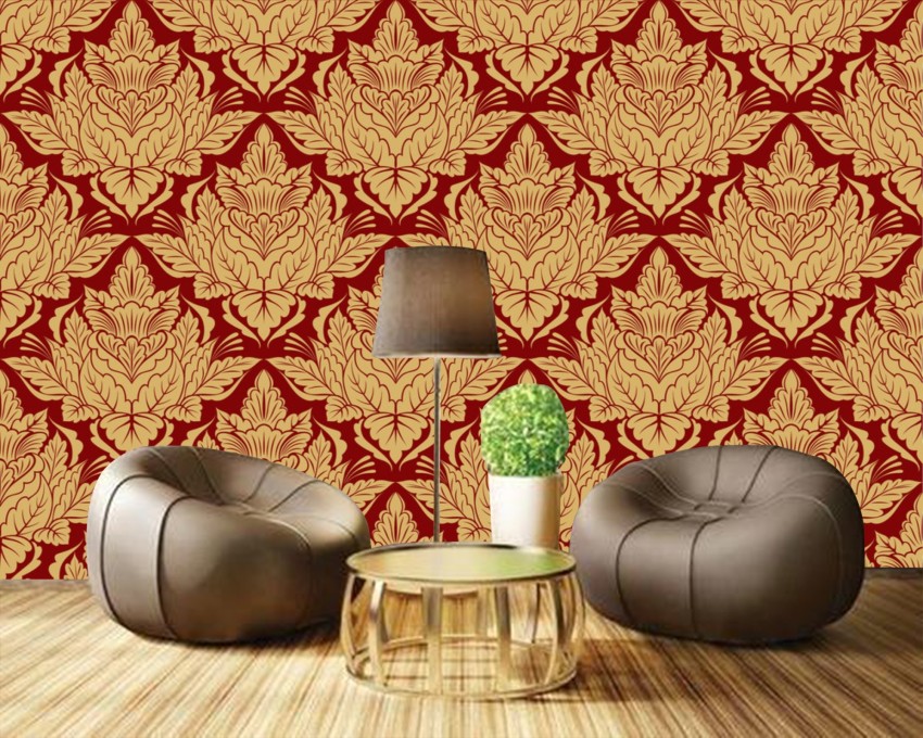 red and yellow wallpaper designs