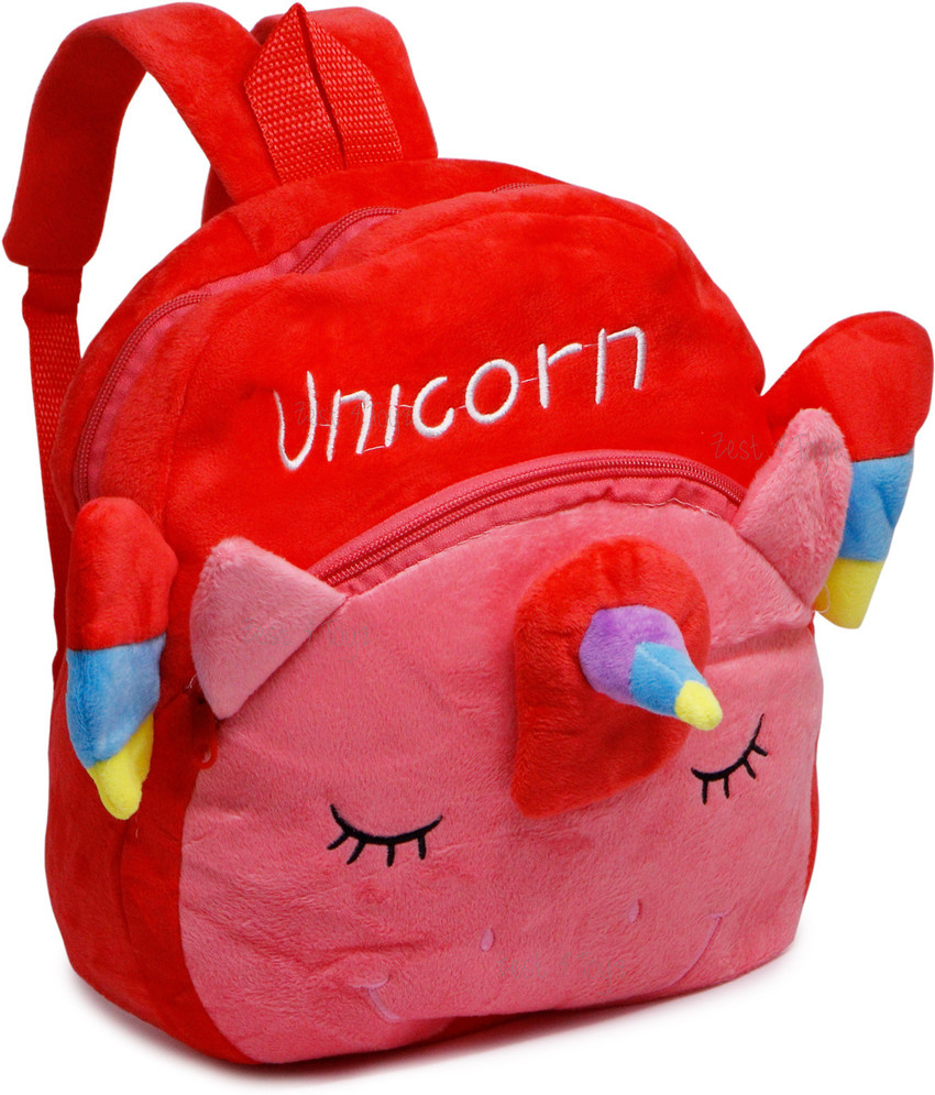 Flipkart FIDDLERZ Baby School Bag For Kids Stylish Cute Cartoon Toy Bag Mini Travel Bag for Baby Girl Boy Red Plush Bag Plush Bag
