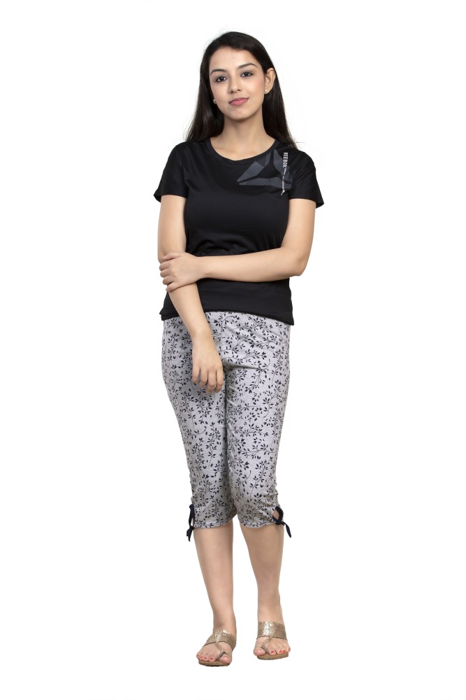 JFisher Stretchable 34 Quarter Pant For Women  Black  Multisize   Fashion  Quarter Pants For Women
