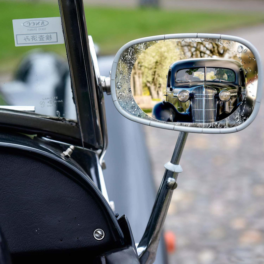 Rear view deals mirror rain shield