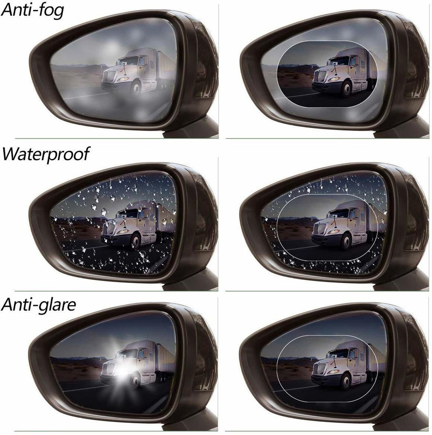 Rear view store mirror rain shield