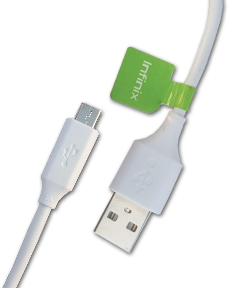 Infinix Micro USB Cable 2 A 1 m USB cable 5020XA 2A Whtie filmlabel 1 m  Micro USB Cable (Compatible with Smartphone with Micro USB Port, White, One  ...