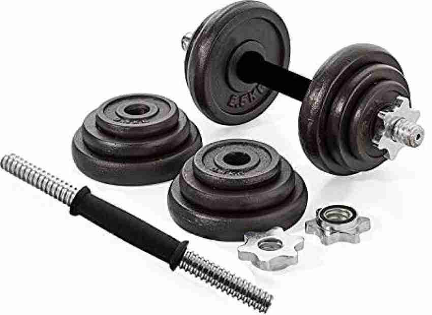 IRIS Fitness Black Chrome Plated Iron Dumbbell and Rod Set with