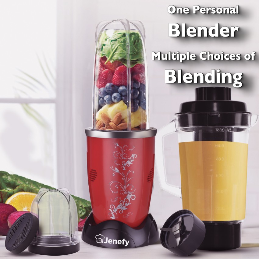 Jenefy 400 watts 2 Jar with Juicer Jar Red Nutri Bullet Multi