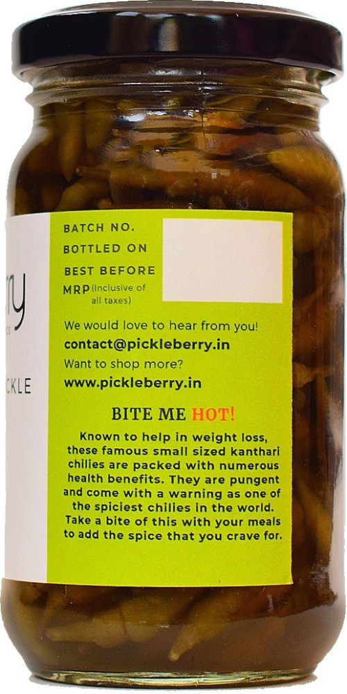 pickleberry Salted Bird s Eye Chilli Pickle Green Chilli Pickle