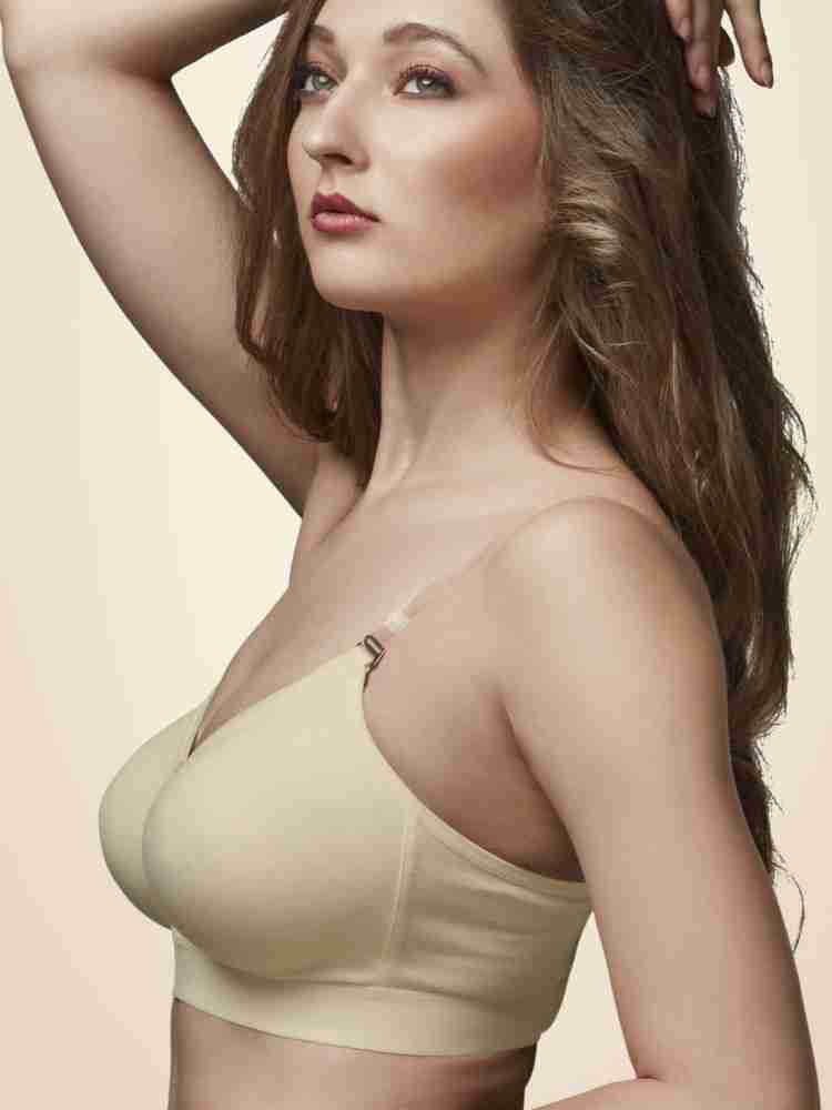 Buy Trylo Alpa Stp Moulded Non-padded Double Layered T Shirt Bra, Full  Coverage Bra - Nude online
