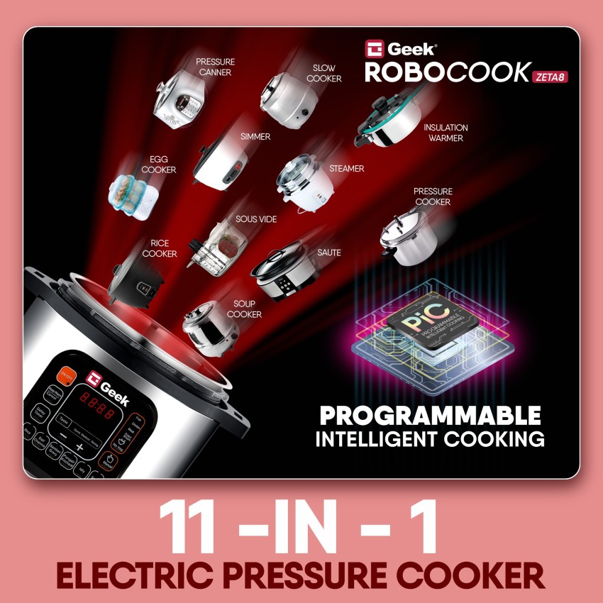 Geek Robocook 11 in 1 8 Litre SS Pot Rice Cooker Electric