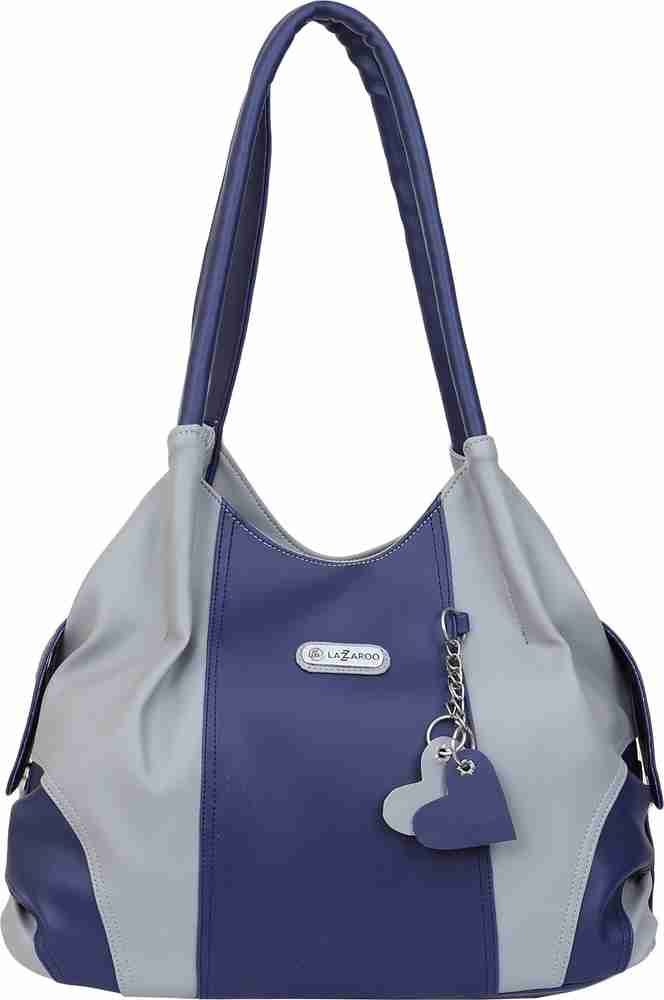 Buy Lazzaroo Women Grey Blue Shoulder Bag Grey Blue Online Best Price in India Flipkart