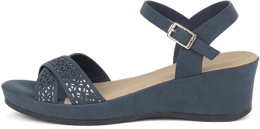 Navy blue wedge online heels