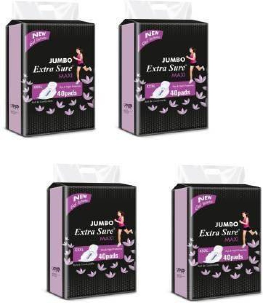 Extra Sure jumbo maxi sanitary pad extra comfortable all night protection Sanitary  Pad, Buy Women Hygiene products online in India