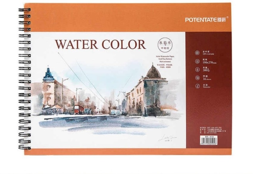 ARTRACK Watercolor Sketch Book, Cold Pressed, 190 X 270 mm, 16 Pages, 300  GSM, Wire Bound Sketchbook - Ideal for Entry Level Artist Sketch Pad Price  in India - Buy ARTRACK Watercolor