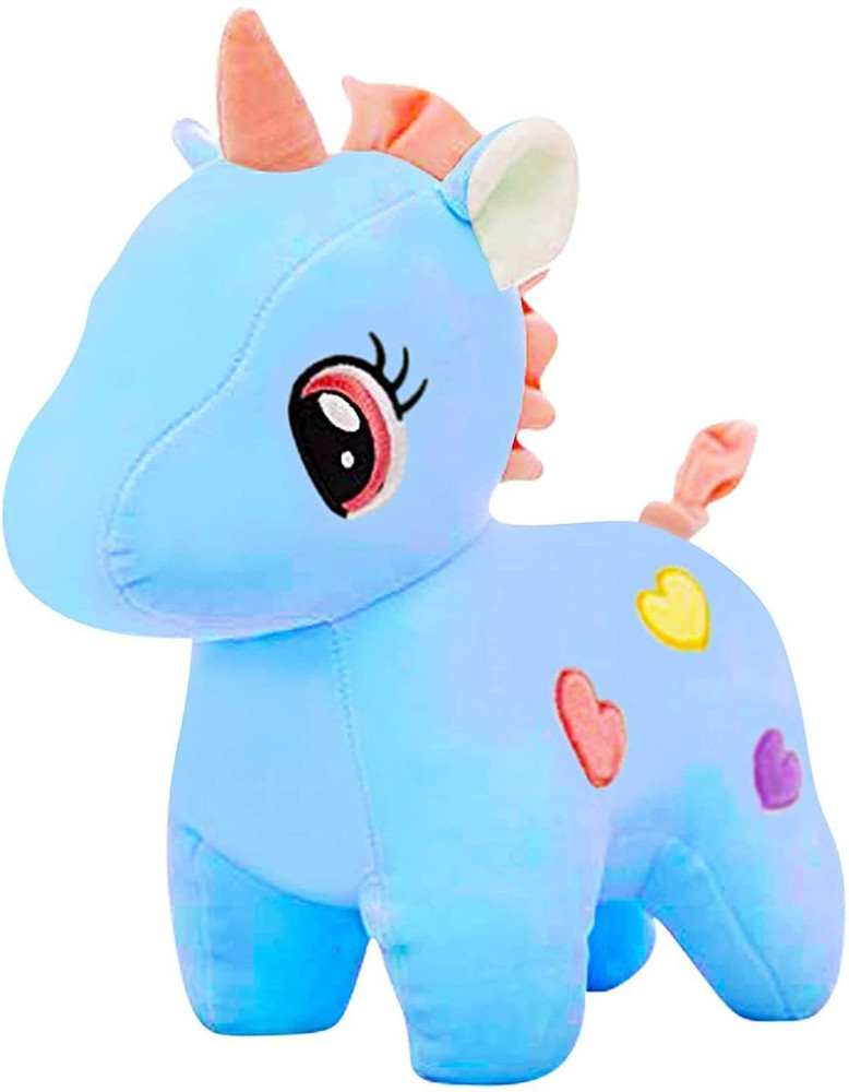 Blue unicorn stuffed store animal