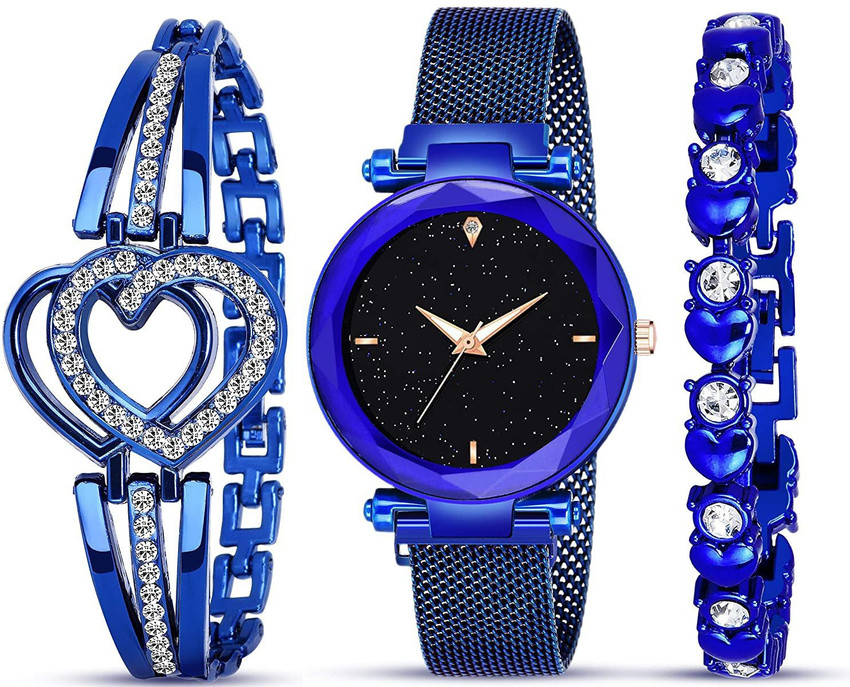 Blue colour 2025 ladies watch