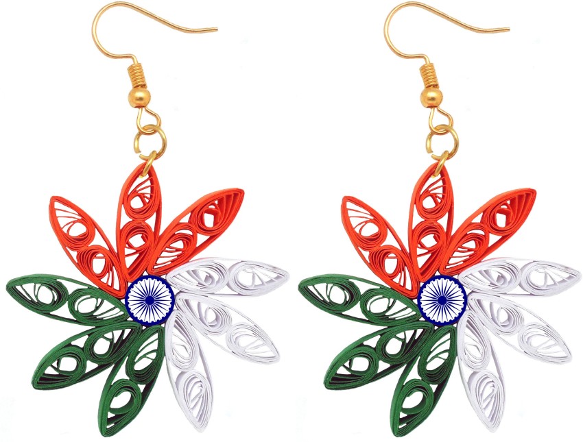 Flipkartcom  Buy Designers Collection Designers Collection Paper  Quilling Earrings Paper Drops  Danglers Online at Best Prices in India