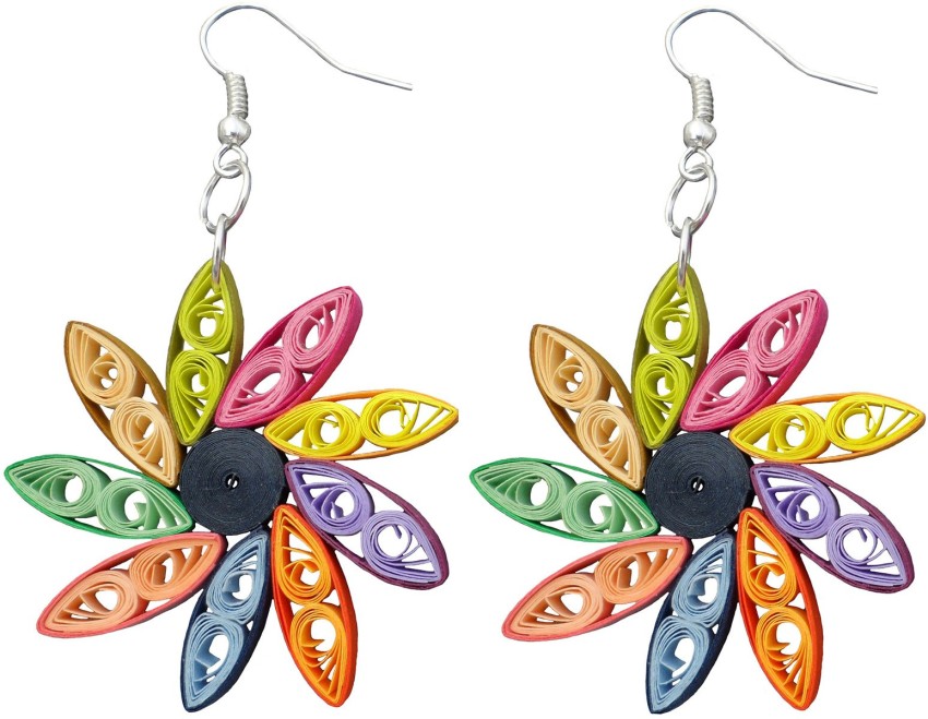 Free Tutorial  Paper Quilled Jhumka Earrings with Beads  Honeys Quilling