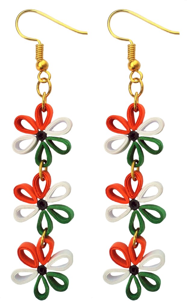 Buy Multicolour Floral Design with Stone Handmade Paper Quilling Earrings  for Women  Girls Online at Low Prices in India  Paytmmallcom