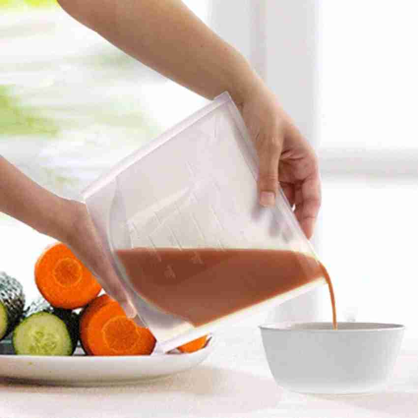 Reusable Silicone Food Storage Bags (5 x Medium) for Sandwich, Snack,  Lunch, Vegetable, Fruit, Sous Vide, Liquid