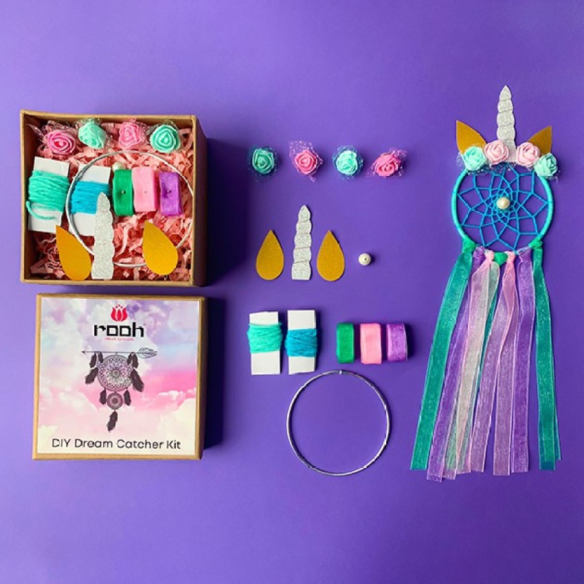 Diy Dream Catcher Kit - Making Dream Catcher Supplies Craft Kit For Kids  Bedroom Wall (green)