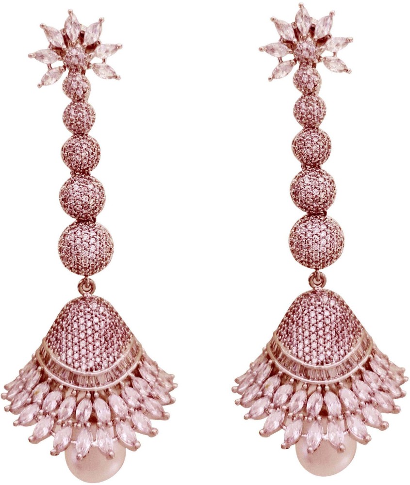 Flipkartcom  Buy Ladymania american diamond earrings Diamond Alloy Drops   Danglers Online at Best Prices in India