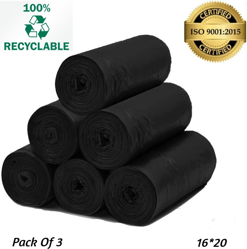 Buy Bruzzline Black Large Garbage Bag 70 L ltr - 30 Pcs Online at