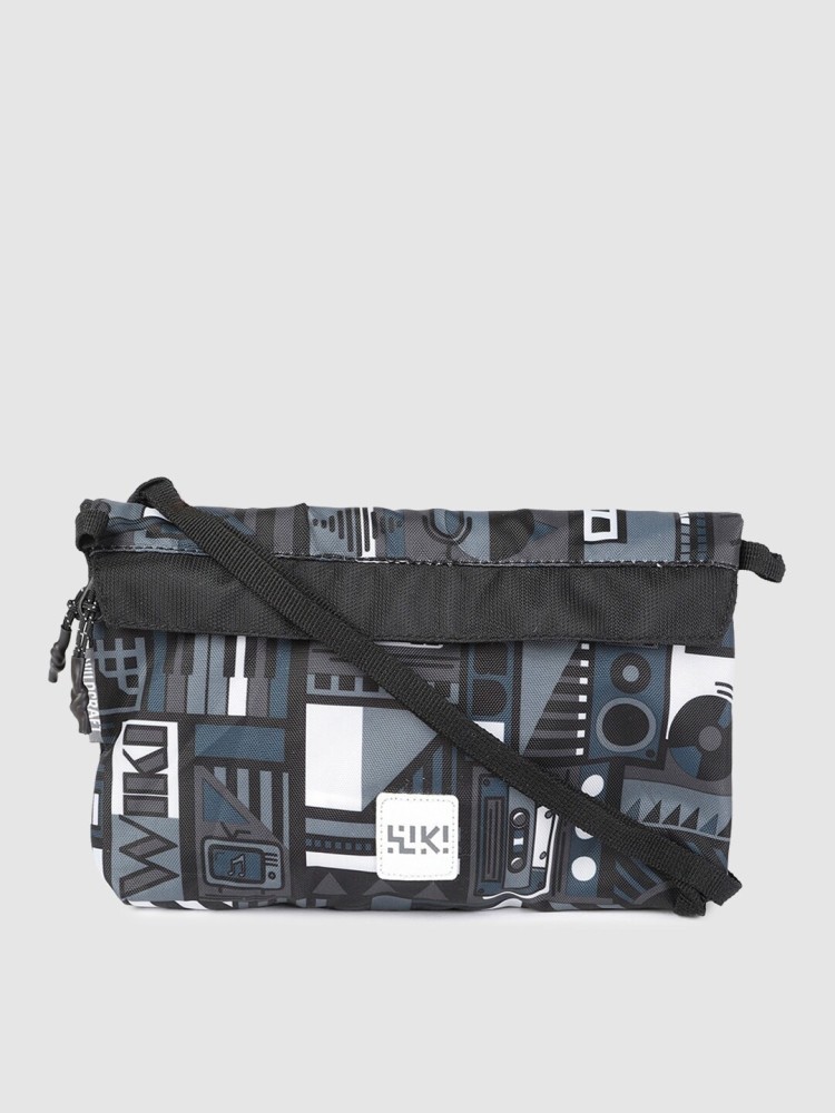 Wildcraft Unisex Blue Printed Messenger Duo Messenger Bag