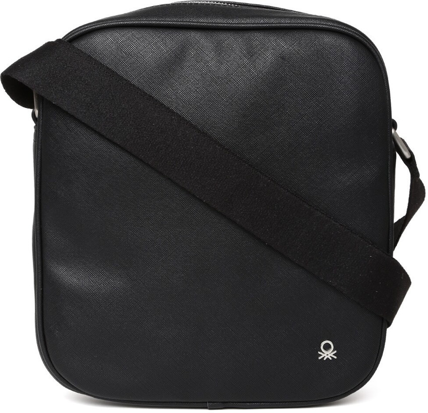Buy United Colors of Benetton Men Black Messenger Bag Black