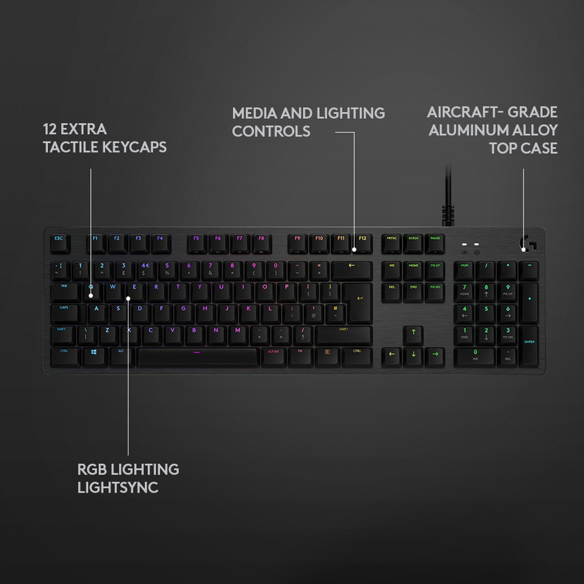 Teclado mecanico logitech top g512 se rgb