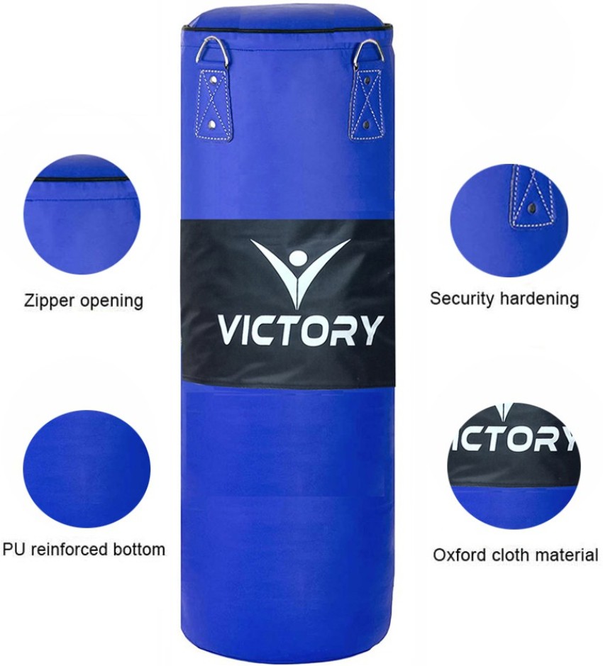 VICTORY Unfilled Heavy Punching Bag with Hand Grip and Solid